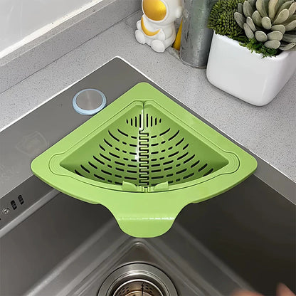 Triangle Magnetic Sink Drain Basket Hanging Vegetable Fruit Drainage Strainer Kitchen Filter Storage Shelf Food Waste Collector