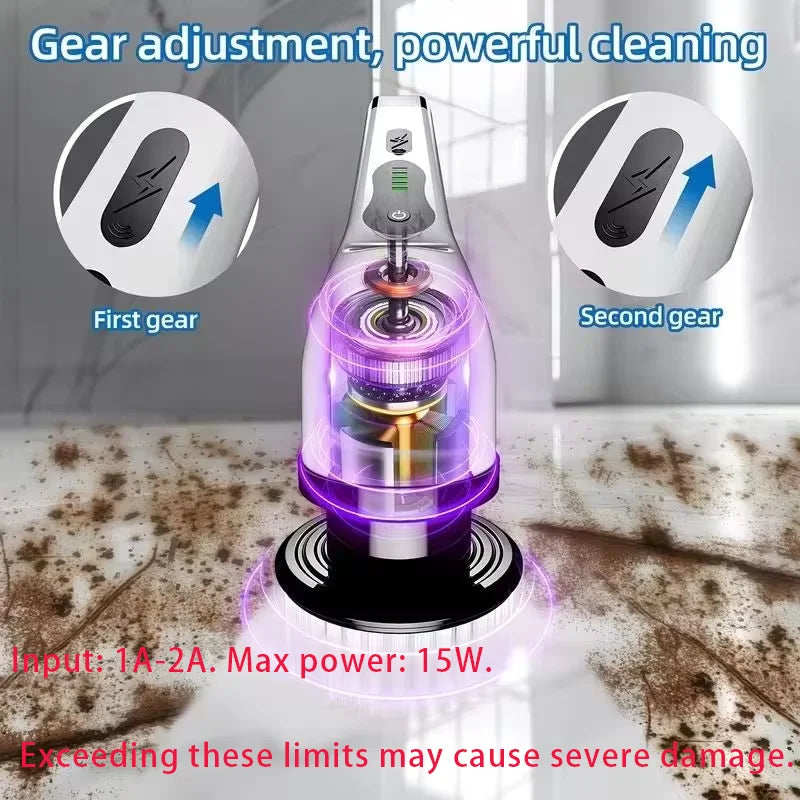 Multifunctional 9-in-1 Electric Spin Scrubber for Bathrooms, Floors & Tight Corners.