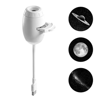 2 In 1 Usb Mini Galaxy Star Projector Night Light 12 Films Starry Sky Ambient Light For Car Home Decoration For Adults And Kids