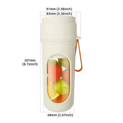 Portable Blender Electric Juicer 450ml 12 Blades USB Charging Mini Mixing Cup Smoothie Milkshake Fruit Juice Cup with Straw