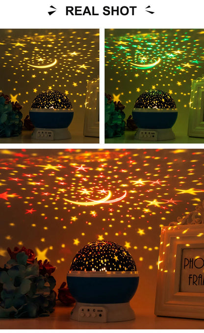 Night Lamp Projector Starry Sky Night Light Projector Baby Lamp Decor Rotating Starry Nursery Moon Galaxy Projector Table Light