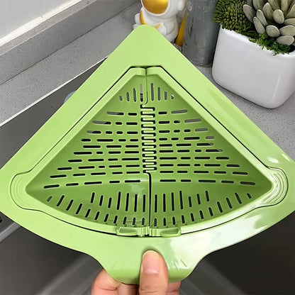 Triangle Magnetic Sink Drain Basket Hanging Vegetable Fruit Drainage Strainer Kitchen Filter Storage Shelf Food Waste Collector